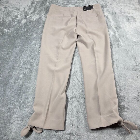 Banana Republic Pants Womens 6 Beige Avery Ankle Trousers Bows Preppy Office NEW - Picture 6 of 10